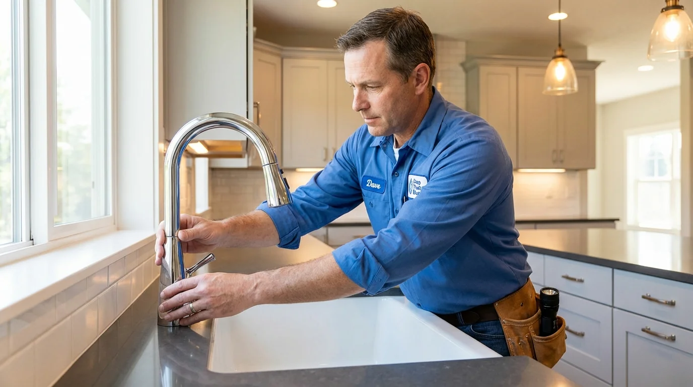 Kitchen faucet installation by Johns Plumbing LLC in Christopher